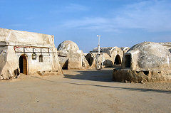 Einer der Drehplätze zu 'Krieg der Sterne'