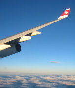 Flug über den Wolken