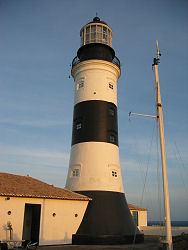 Sonnenuntergang beim Leuchtturm von Salvador da Bahia