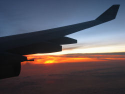 Sonnenaufgang über Frankreich