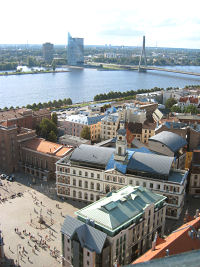 Blick vom Turm der Petrikirche
