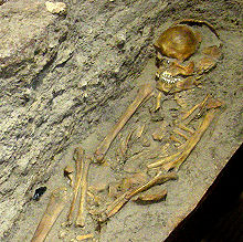 Gebeine aus circa 11.000 Jahre alten Gräbern