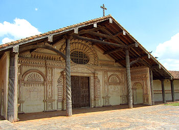 Die beeindruckende Holzkirche von San Javier - gebaut 1725, restauriert ab 1975