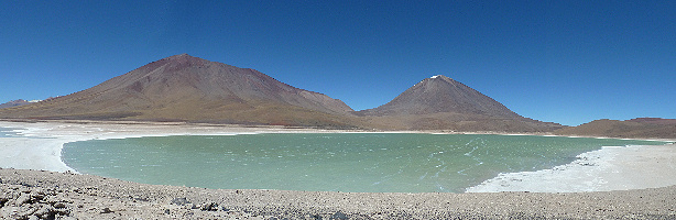 Leblose grüne Lagune