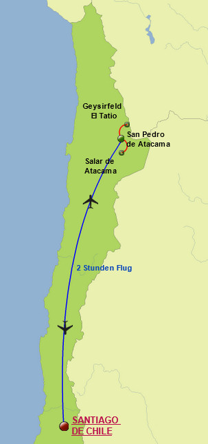 Unsere Reiseroute in Chiles Norden
