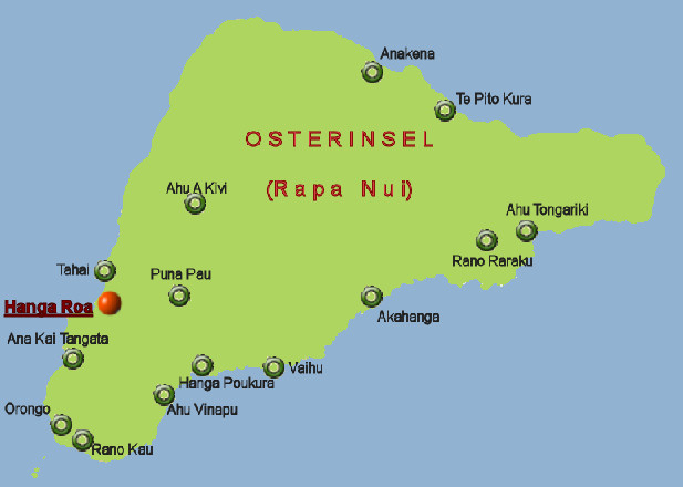 Unsere Reiseroute auf der Osterinsel