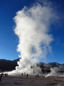 Geysirfeld 'El Tatio' um 7 Uhr morgens