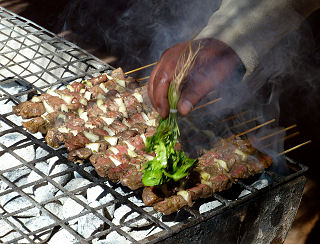 Lama-Spießchen in Machuca