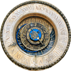 Alte Turmuhr am Palazzo della Ragione