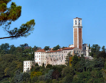 Blick auf den Marien-Wallfahrtshügel Monte Berico