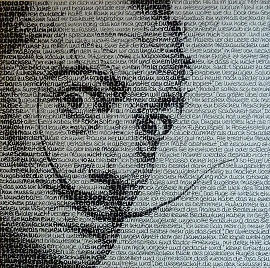 Buchstabenporträt Salvador Dalís