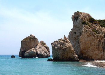 Die Aphrodite-Felsen wo die Göttin einst dem Meer entstiegen sein soll