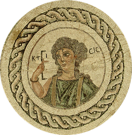 Schönes Bodenmosaik in Kurion