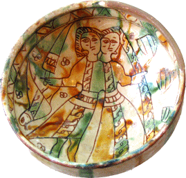 Hochzeitsschale aus dem Mittelalter im Pierides-Museum von Larnaka