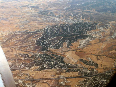 Blick auf landwirtschaftliche Anbauterrassen im Troodos-Gebirge