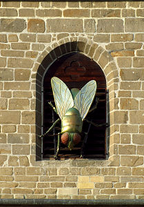 Kunstinstallation auf dem Schwarzen Turm in Budweis