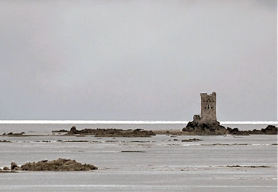 Morgendlicher grau in grauer Ausblick in die St. Clement's Bay