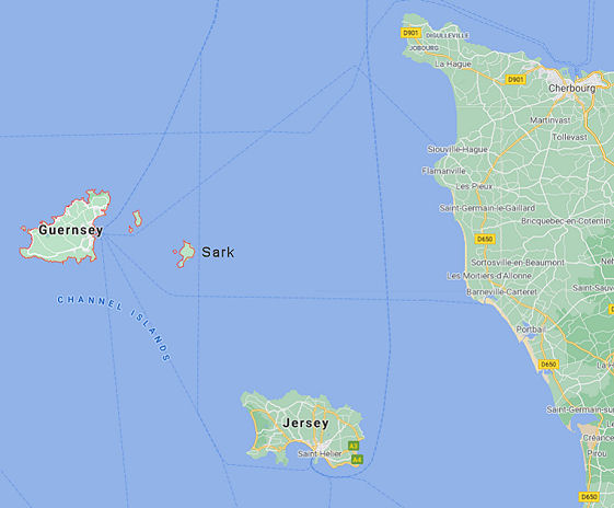 Die Kanalinseln in der Bucht von Saint Maló