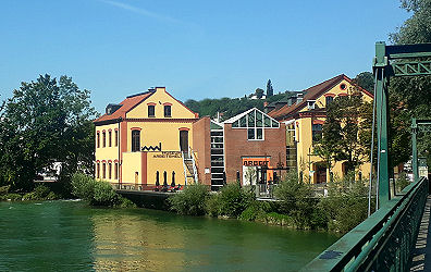 Ausstellungsgebäude 'Arbeitswelt' in einer ehemaligen Waffenproduktionshalle an der Steyr