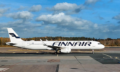 Unser Airbus A321 nach Zürich am Flughafen Helsinki