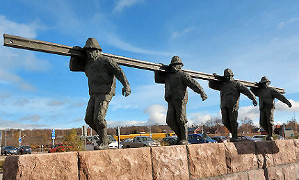 Denkmal für die Minen- und Bahnarbeiter in Kiruna