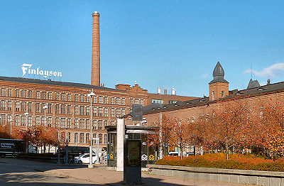Die ehemaligen Finlayson-Textilwerke mitten in der Stadt Tampere
